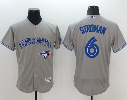 Blue Jays #6 Marcus Stroman Grey Flexbase Authentic Collection Stitched MLB Jersey - Click Image to Close